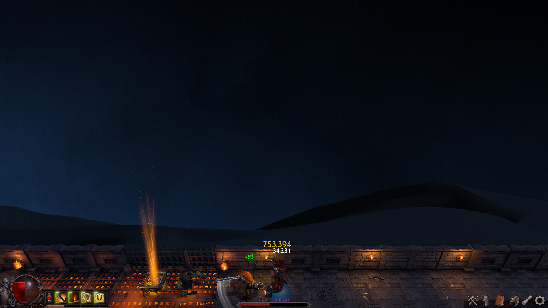 A compact combat strip along the bottom of the desktop.